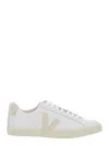 Veja Esplar White Low Top Sneakers With Logo Detail On The Side And Logo Lettering On The Heel In Leather In White