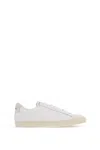 Veja White Leather Sneakers With Embroidered Logo In Multi