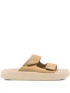 Veja Etna Double-strap Suede Sandals In Brown