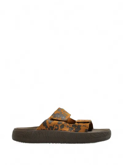 Veja Etna Leopard-print Suede Flat Sandals In Brown