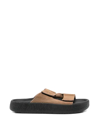 Veja Etna Suede Strap Sandals In Brown