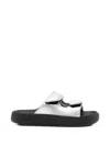 Veja Etna Touch-strap Flat Sandals In Silver