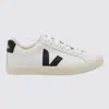 Veja Extra White And Black Leather Esplar Sneakers In White