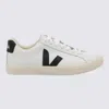 Veja Extra White And Black Leather Esplar Sneakers In Extra-white_black