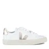Veja Field Leather White Platine In Neutral
