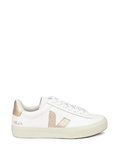 Veja Field Metallic-logo Low-top Sneakers In White