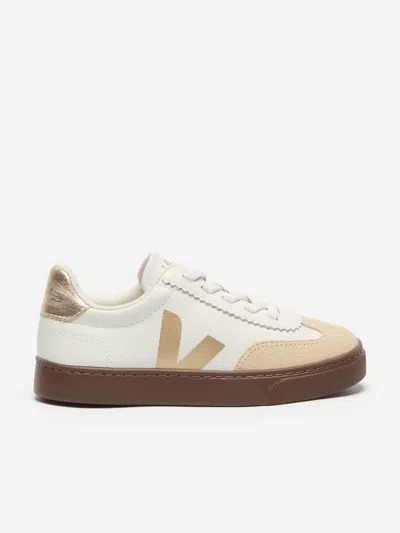Veja Kids'  Girls Leather Small Volley Trainers In Brown