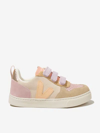 Veja Babies' Girls Suede V-10 Trainers In Multicoloured
