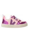 Veja Girls V-10 Velcro Leather Sneakers