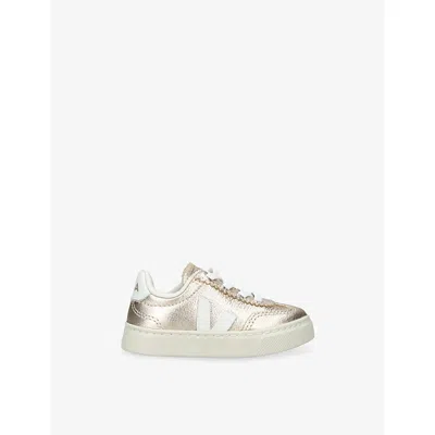 Veja Gold Kids' Volley Leather Trainers Eur 25 /7.5 Uk