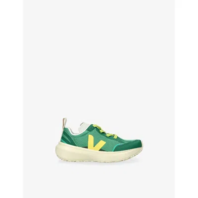 Veja Small Canary (little Kid/big Kid) Kid's Shoes Emeraude : Unisex Eu 33 (us 2 Little Kid) M, Synthetic In Green