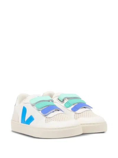 Veja Kids' Hook Loop Sneakers In White