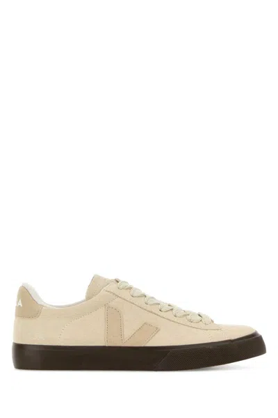 Veja Ivory Suede Campo Sneakers In Neutral
