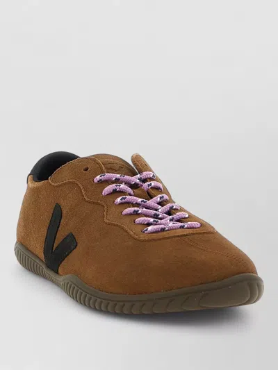 Veja Jitsu Lace Up Sneakers Round Toe Suede In Brown
