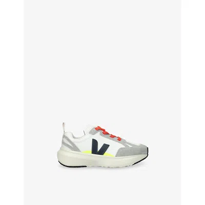 Veja Kids' Small Canary V-leather Sneakers In Multi