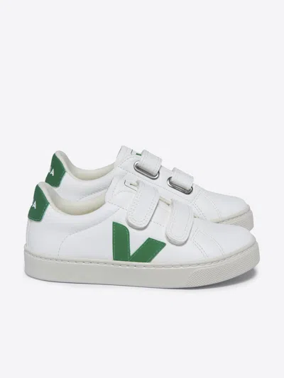 Veja Kids Esplar Chromefree Leather Trainers In White