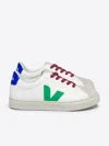 Veja Kids Laces Leather Esplar Trainers In White