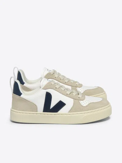 Veja Kids Laces Leather V-10 Trainers In White