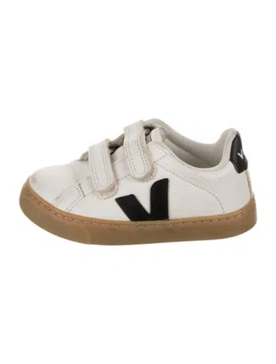 Pre-owned Veja Kids' Leather Low Top Sneakers In White