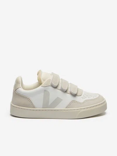 Veja Kids Leather Small V-90 Trainers In White