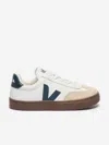 Veja Kids Leather Small Volley Trainers In White