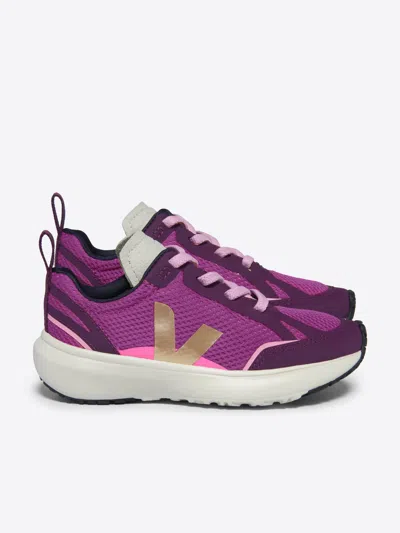 Veja Kids Light Alveomesh Canary Trainers In Purple