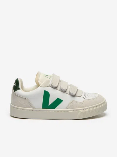 Veja Kids O.t Leather Small V-90 Trainers In Emeraude