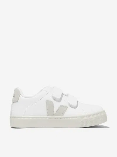 Veja Babies' Kids Small Esplar Velcro Trainers In White