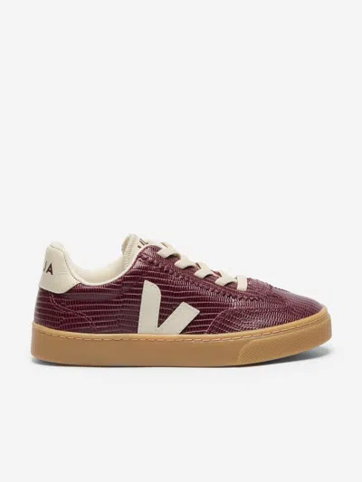 Veja Kids Small Volley Leather Trainers In Multi