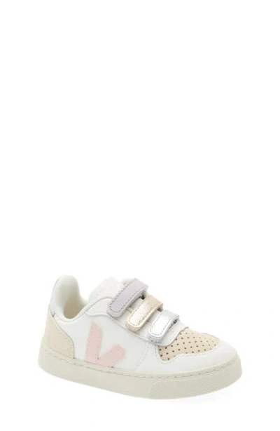 Veja Babies'  Kids' V-10 White Petale Sneaker In Animal Print