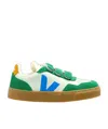 Veja Kids V-90 Round-toe Sneakers In Green