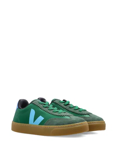 Veja Kids' Lace-up Sneakers In Green