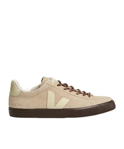 Veja Sand Suede Campo Sneaker In Animal Print