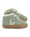 Veja Suede Pre-walker Shoes In Gray