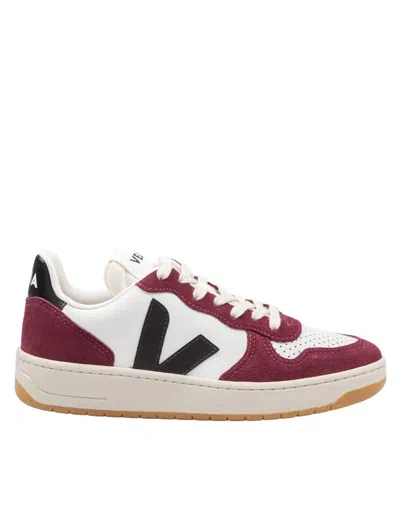 Veja Leather And Suede Sneakers In Multi