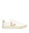 Veja V-12 Leather Extra White Sable Trainers In Beige