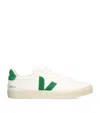 Veja Stylish Sneakers With Emerald Suede Accents In White