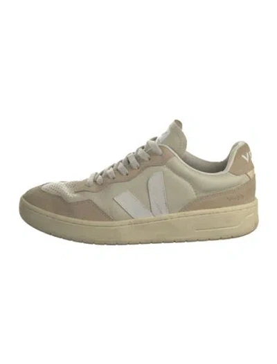 Pre-owned Veja Leather Colorblock Pattern Sneakers In Neutral