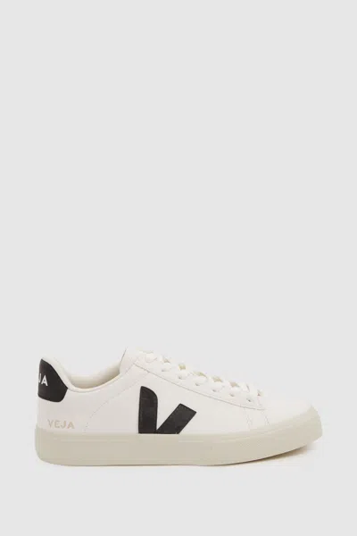 VEJA VEJA LEATHER CONTRAST LOGO TRAINERS