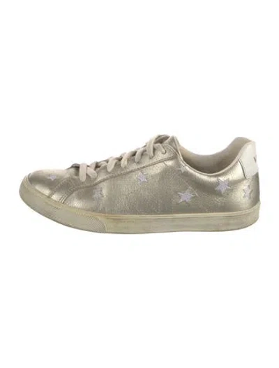 Pre-owned Veja Leather Embroidered Accent Sneakers