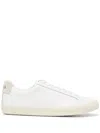 Veja White Leather Sneakers With Embroidered Logo In White