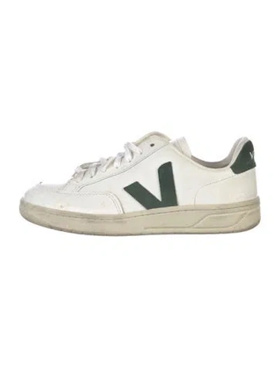 Pre-owned Veja Leather Graphic Print Sneakers In Multi