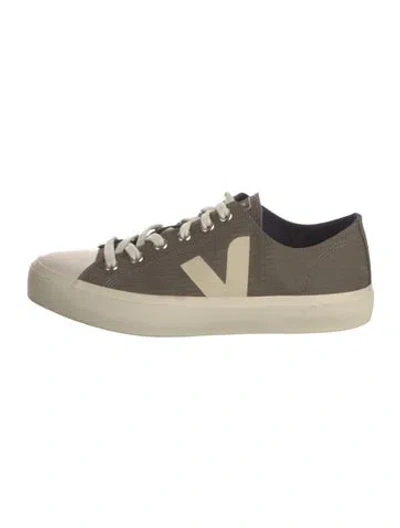 Pre-owned Veja Leather Graphic Print Sneakers In Neutral