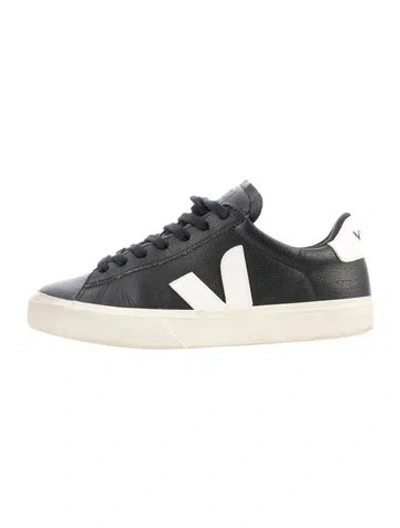 Pre-owned Veja Leather Leather Trim Embellishment Sneakers In Blue