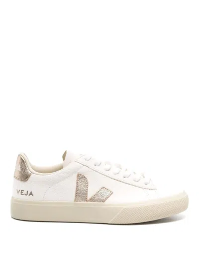 Veja V-10 Leather Sneakers In White