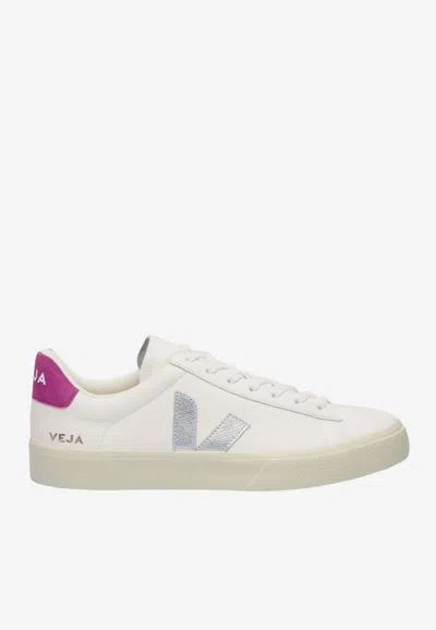 Veja Sneakers Campo Chromefree White Silver Ultraviolet In Multi