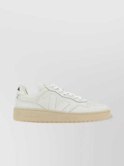 Veja Leather Low-top Sneakers With Perforated Toe Box In White