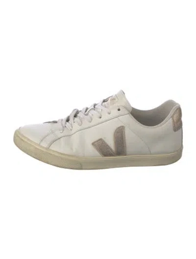 Pre-owned Veja Leather Printed Sneakers In Multi