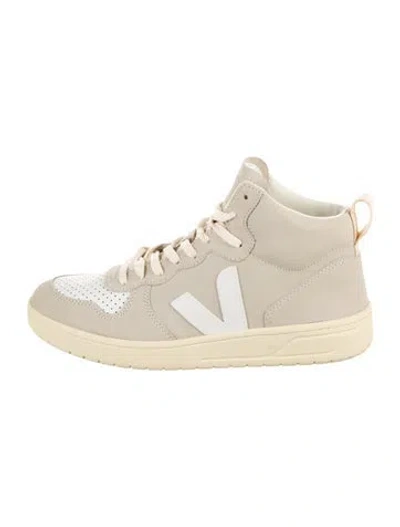 Pre-owned Veja Leather Printed Sneakers In Neutral