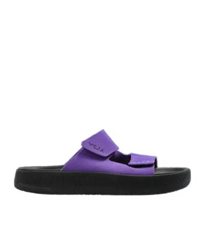 Veja Leather Sandals In Purple